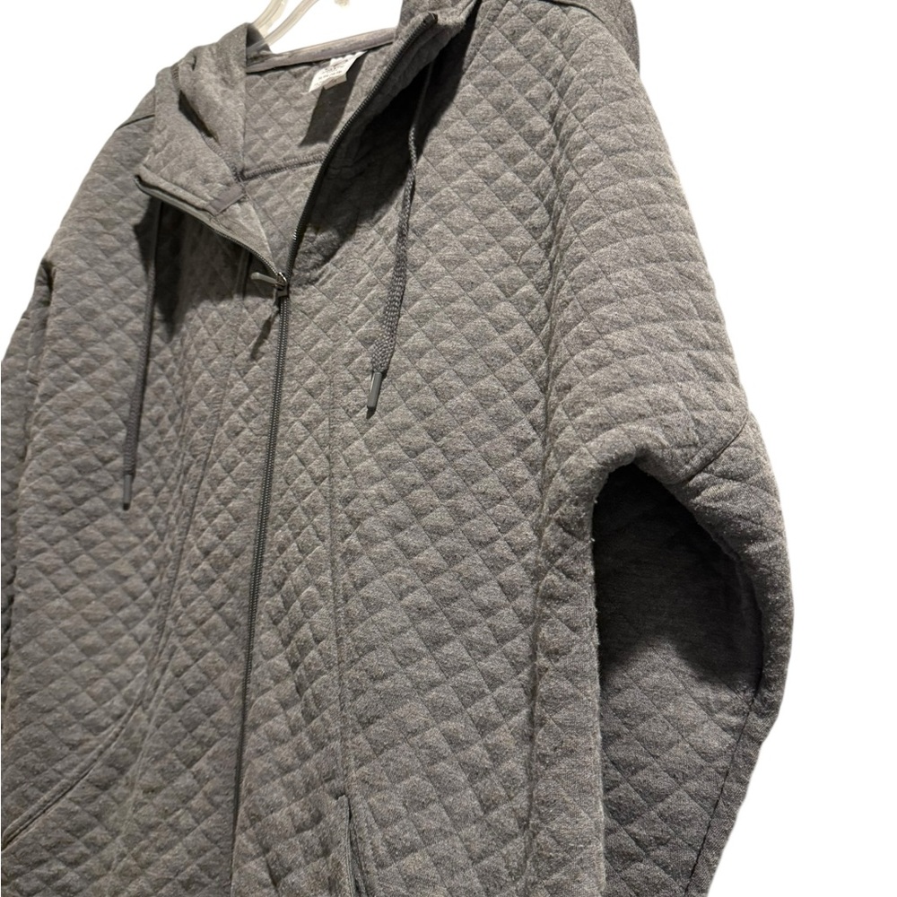 Athletic Works Quilted Charcoal Jacket/Hoodie - Picture 6 of 9